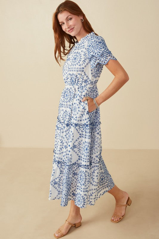 ESCANDINAVIA EYELET DRESS