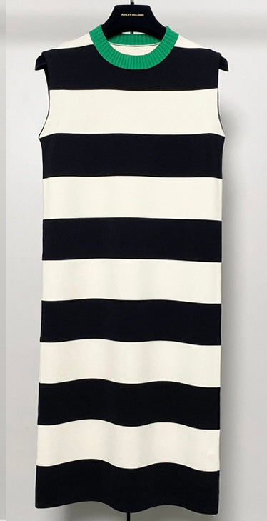 POP OF COLOR STRIPES DRESS