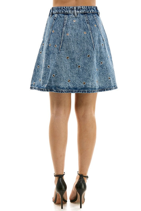 SKEPTICAL DENIM SKIRT