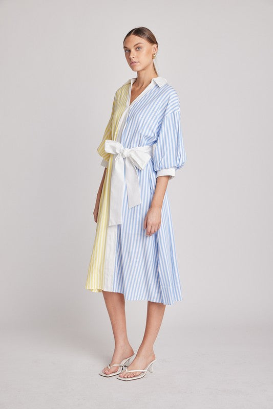 BLOUSON MIDI DRESS
