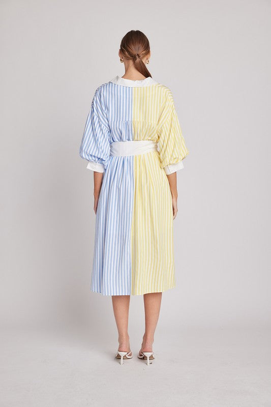 BLOUSON MIDI DRESS