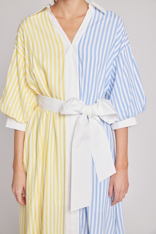 BLOUSON MIDI DRESS