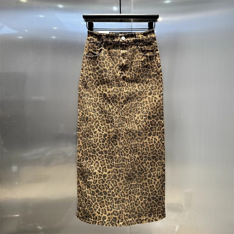 LEOPARD NAVI SKIRT