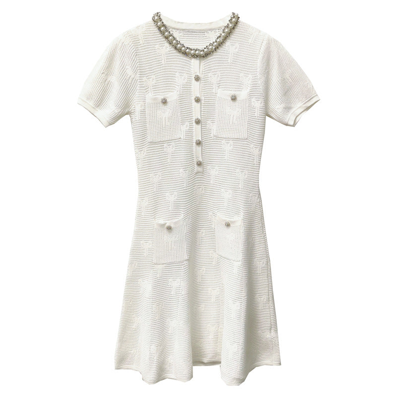 PEARLS BOW DRESS