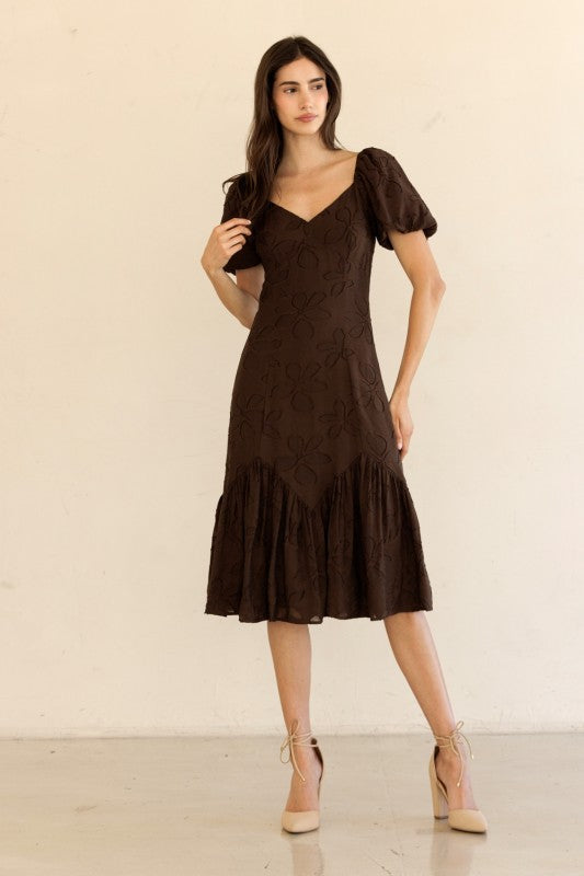 CAOBA RUFFLED DRESS