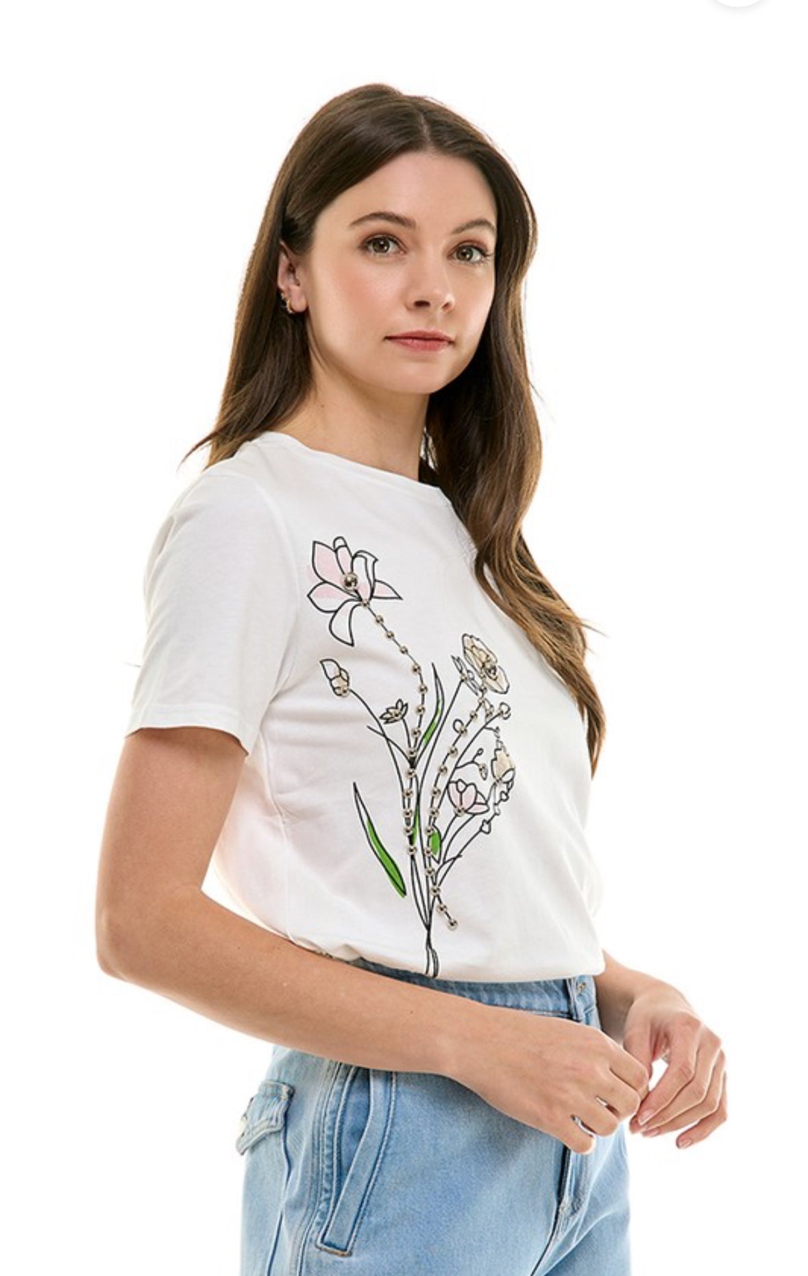 FLOWER GRAPHIC SLIM TEE