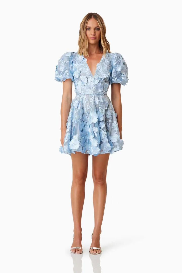 LIANNE SHORT FLOWER DRESS