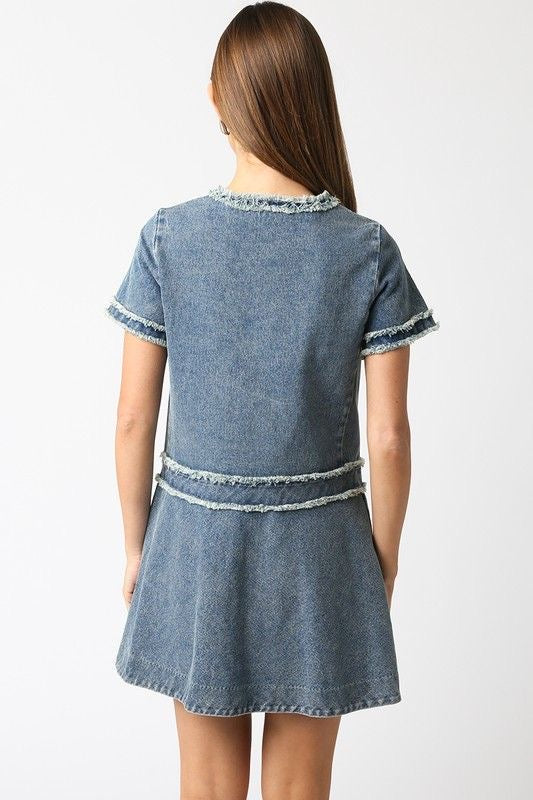 LADY ATTIRE DENIM DRESS