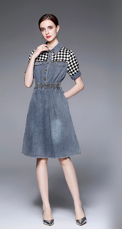 CHECKERS DENIM DRESS
