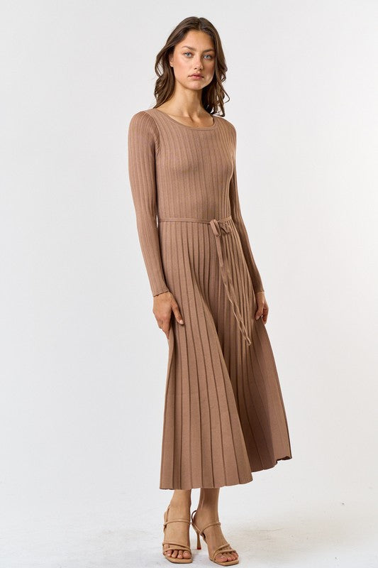 MACAROON RIBBED DRESS