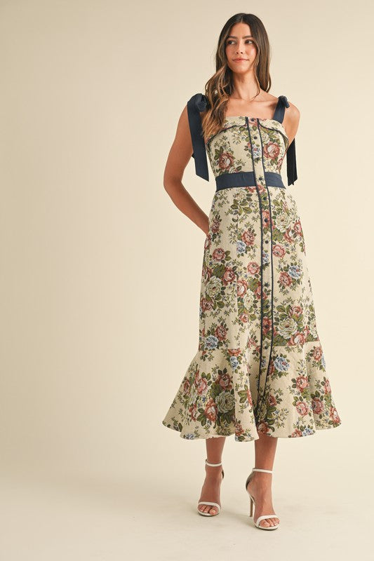 TAPESTRY MIDI DRESS