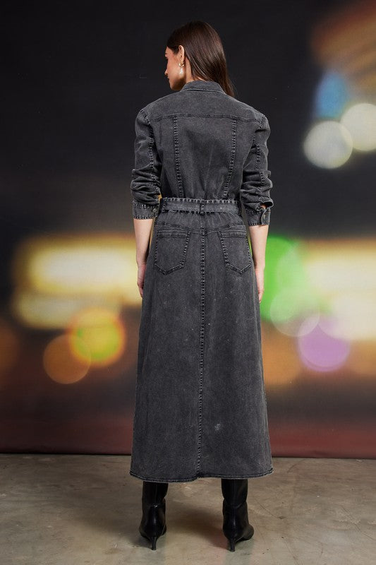 TWILL MIDI DRESS