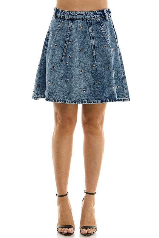 SKEPTICAL DENIM SKIRT