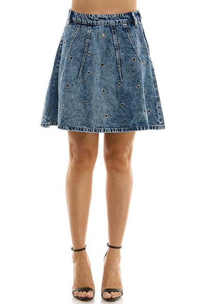 SKEPTICAL DENIM SKIRT