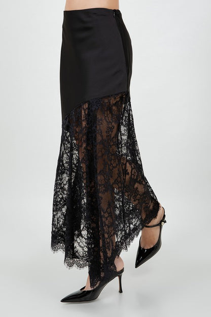 SILKY LACE SKIRT