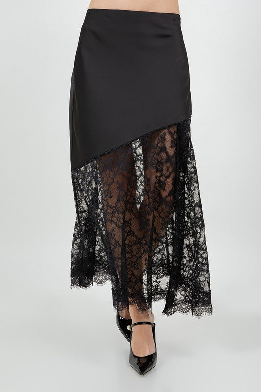 SILKY LACE SKIRT