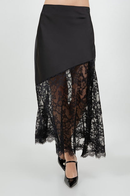 SILKY LACE SKIRT