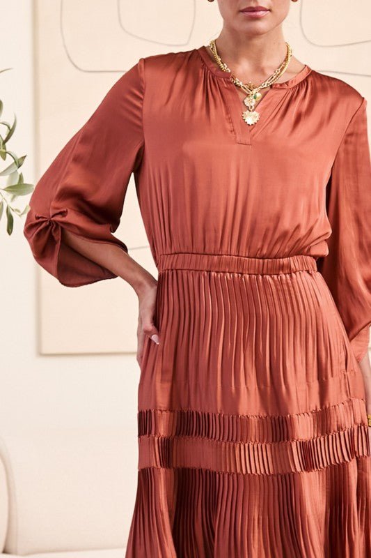 GARDENS PLATED DRESS