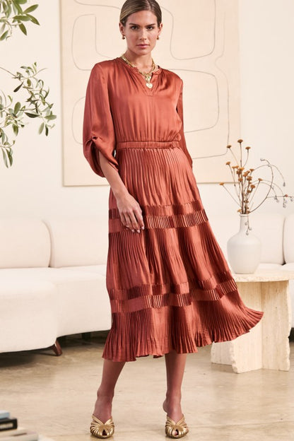 GARDENS PLATED DRESS