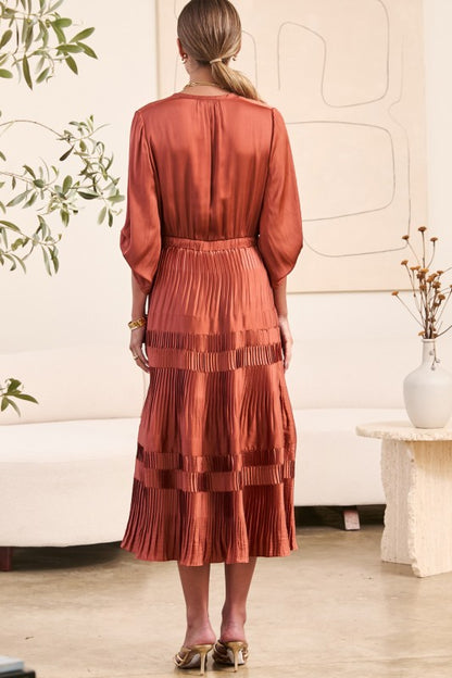 GARDENS PLATED DRESS