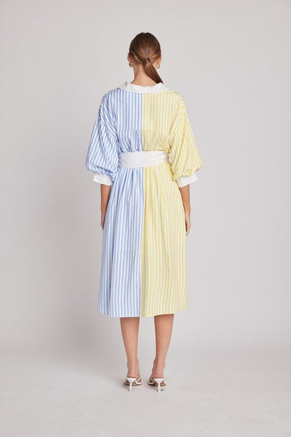 BLOUSON MIDI DRESS