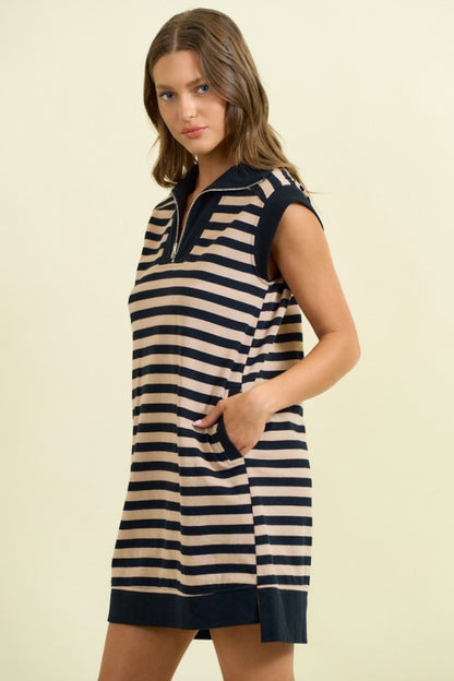 HALF ZIP UP DRESS