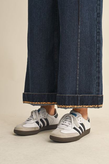ROLL UP DENIM PANTS