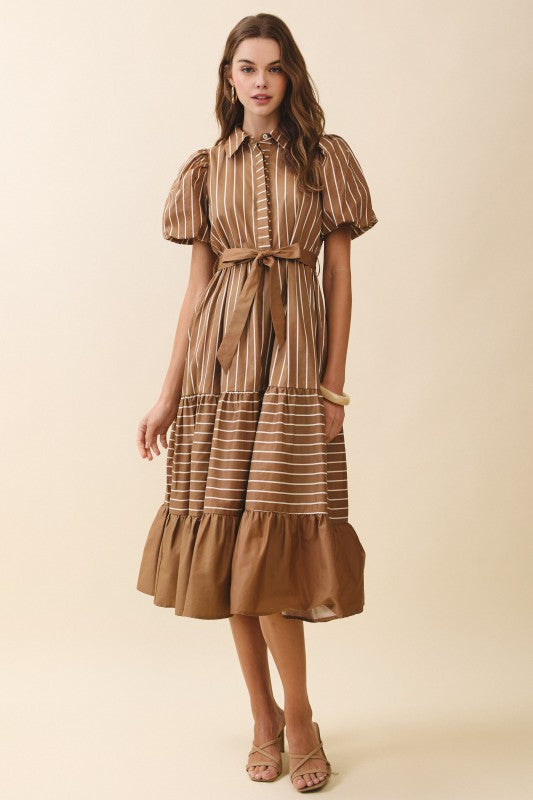 ALLORA STRIPED DRESS