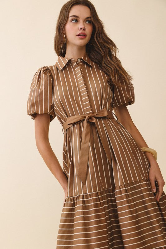 ALLORA STRIPED DRESS