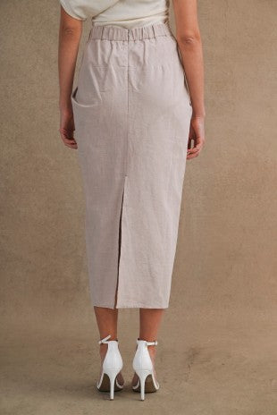PLEAT MIDI SKIRT