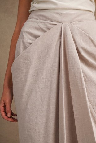 PLEAT MIDI SKIRT