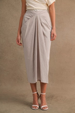 PLEAT MIDI SKIRT