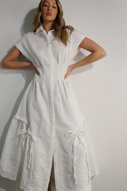 EMBOSSED LONG DRESS