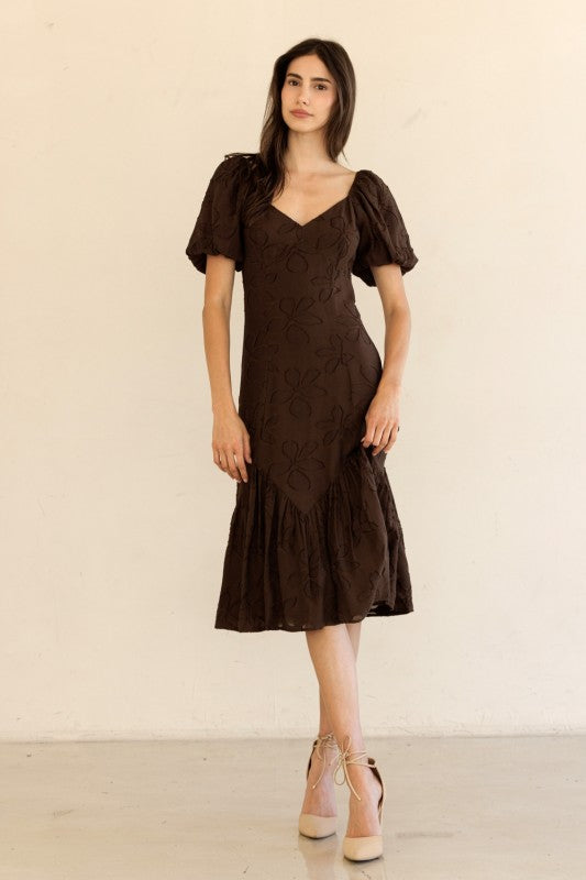 CAOBA RUFFLED DRESS