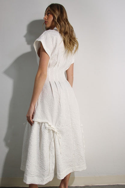 EMBOSSED LONG DRESS