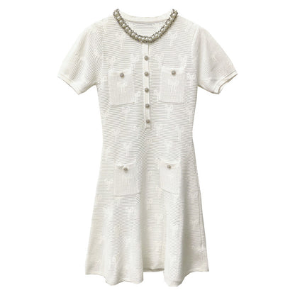 PEARLS BOW DRESS