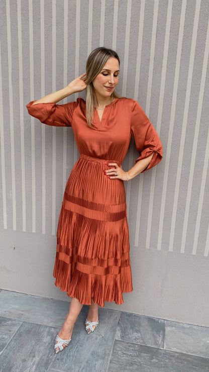 GARDENS PLATED DRESS