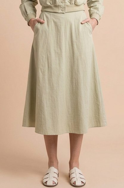SIDE POCKET FLARE SKIRTS