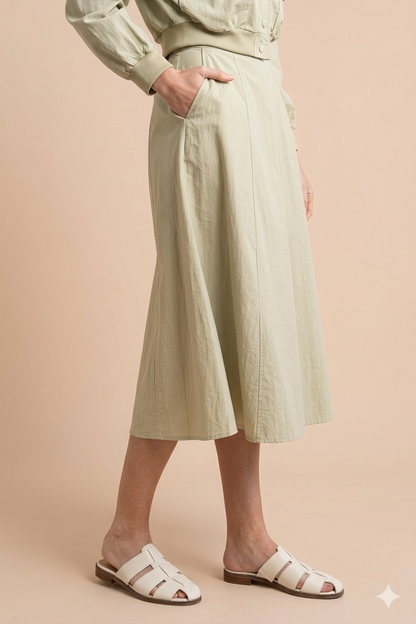 SIDE POCKET FLARE SKIRTS
