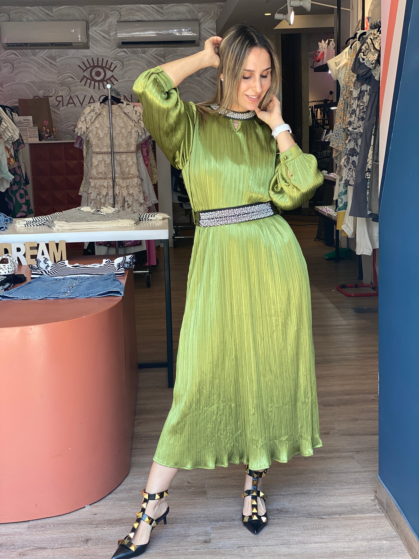 INDIRA GREEN DRESS