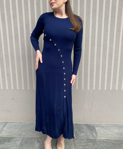 DRESS WITH SPIRAL BUTTONS DRESS