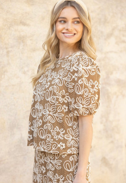 CAMELLIA EMBROIDERY SKIRT SET