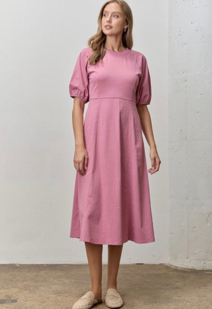 KNIT SLEEVE DRESS