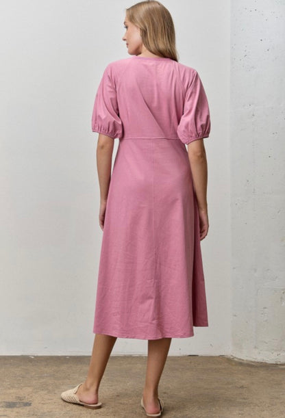 KNIT SLEEVE DRESS