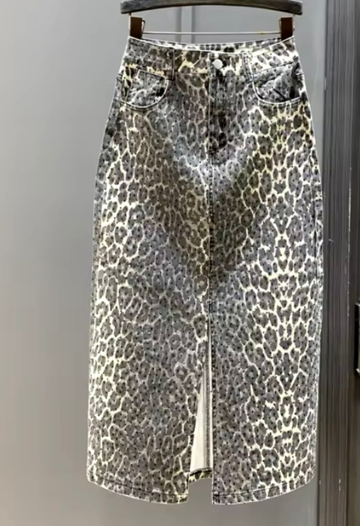 BLING BLING LEOPARD SKIRT