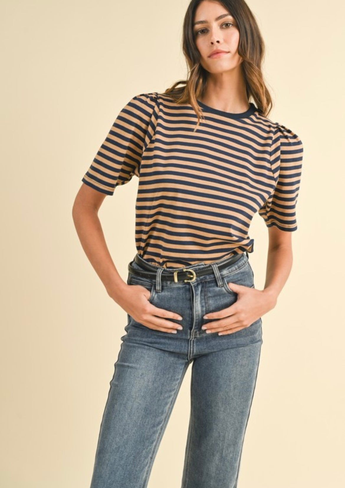 PERFECT STRIPED BASIC TOP