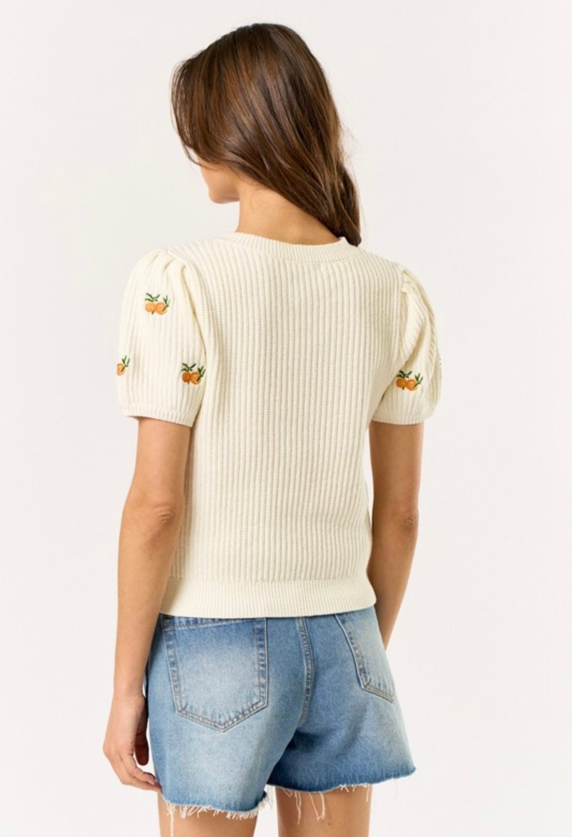 TANGERINE RIBBED TOP