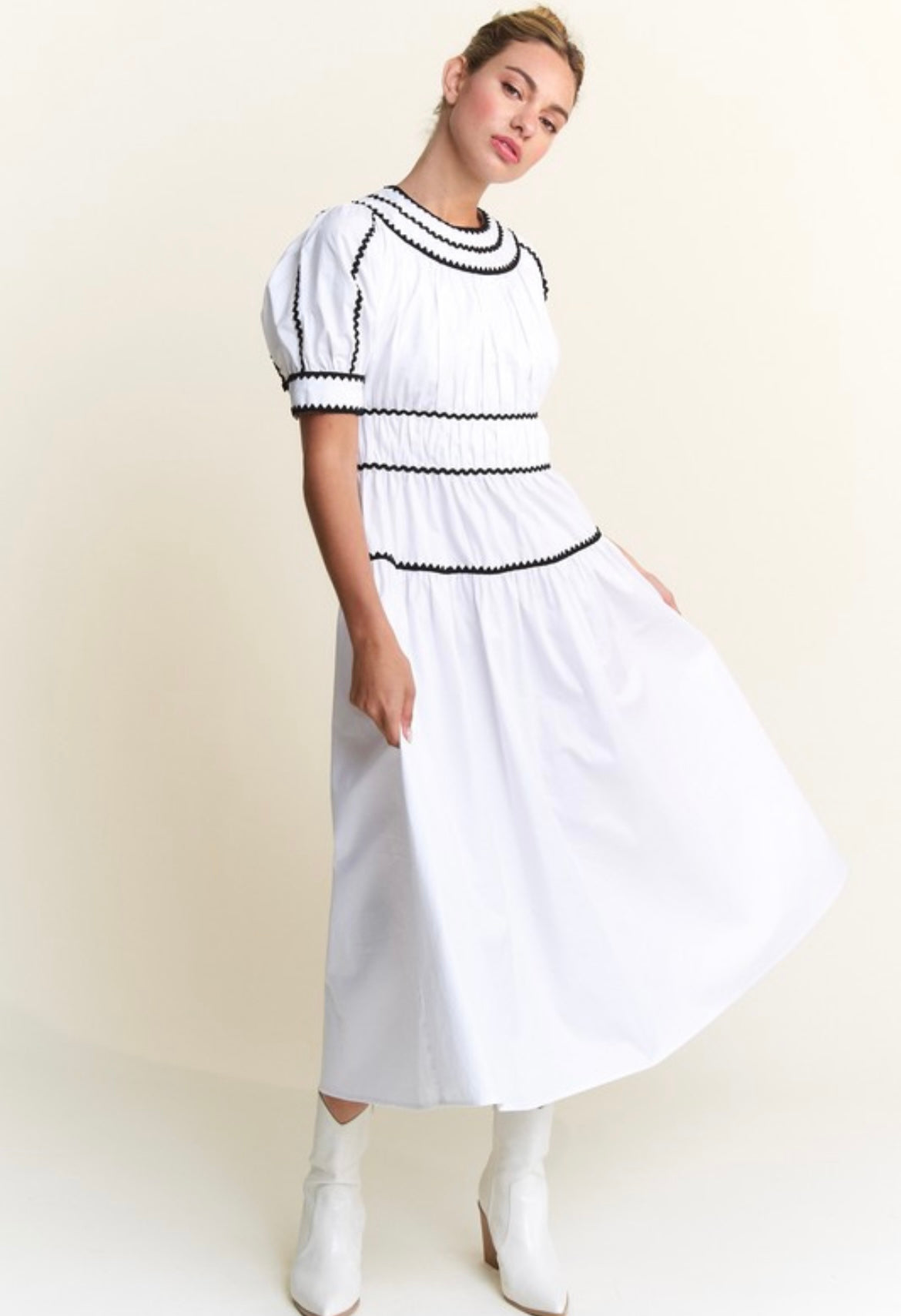 RIC RAC WHITE DRESS