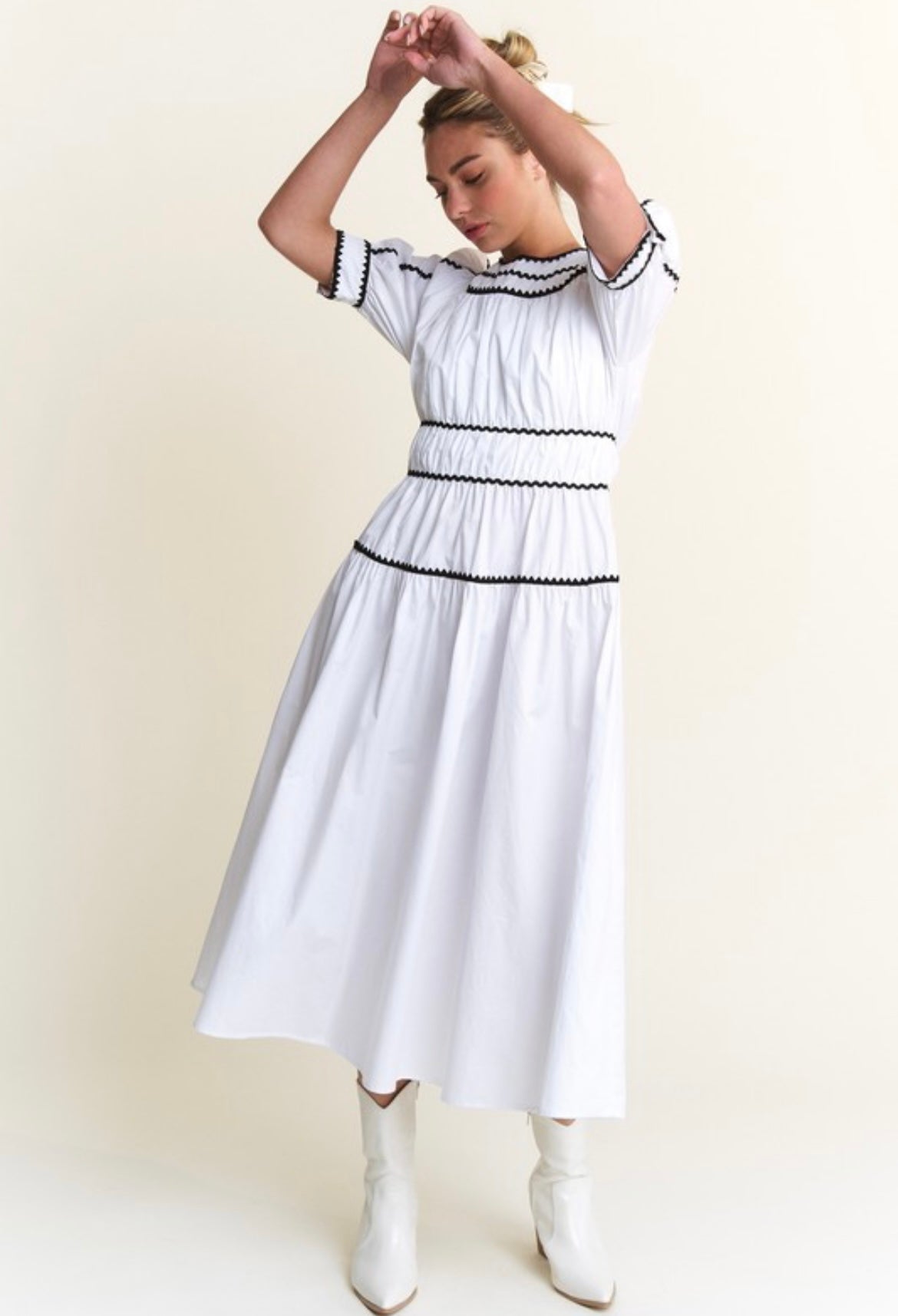 RIC RAC WHITE DRESS – Shop Stravaganzza