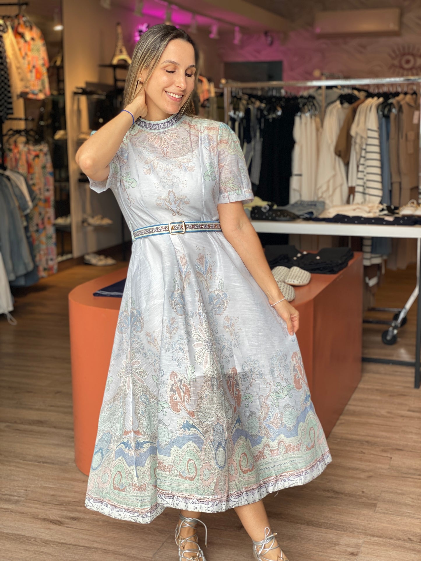 SASKIA BELTED DRESS